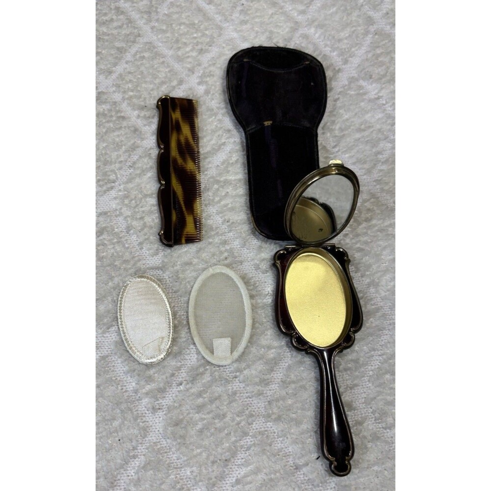Vintage 1920-1930s German Art Deco complete Vanity Set Pocket Size Never Used